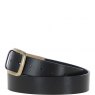 Ashwood Mens Leather Belt Wide - Black