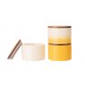 The Kitchen Pantry Set of 3 Stacking Storage Jars Yellow