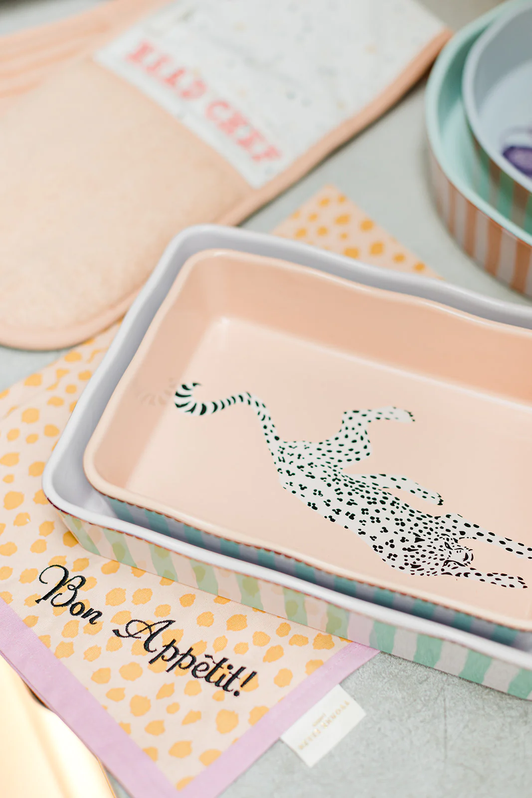 Yvonne Ellen Cheetah Small Rectangular Dish