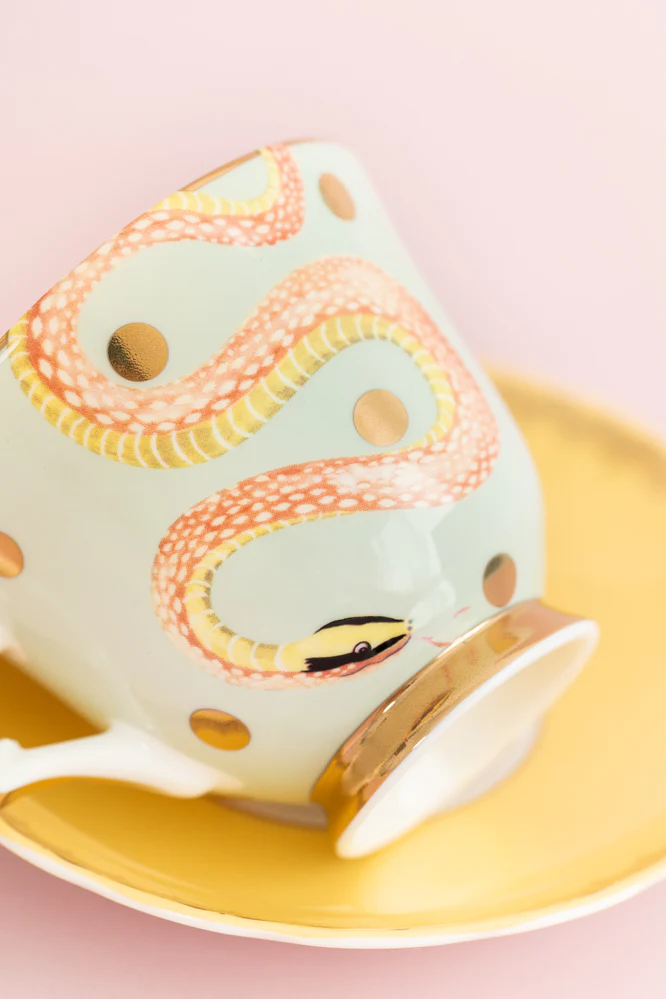 Yvonne Ellen Snakey Teacup & Saucer