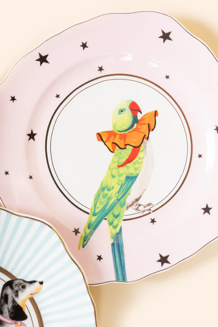 Yvonne Ellen Round Animal Tea Plates Set of 4