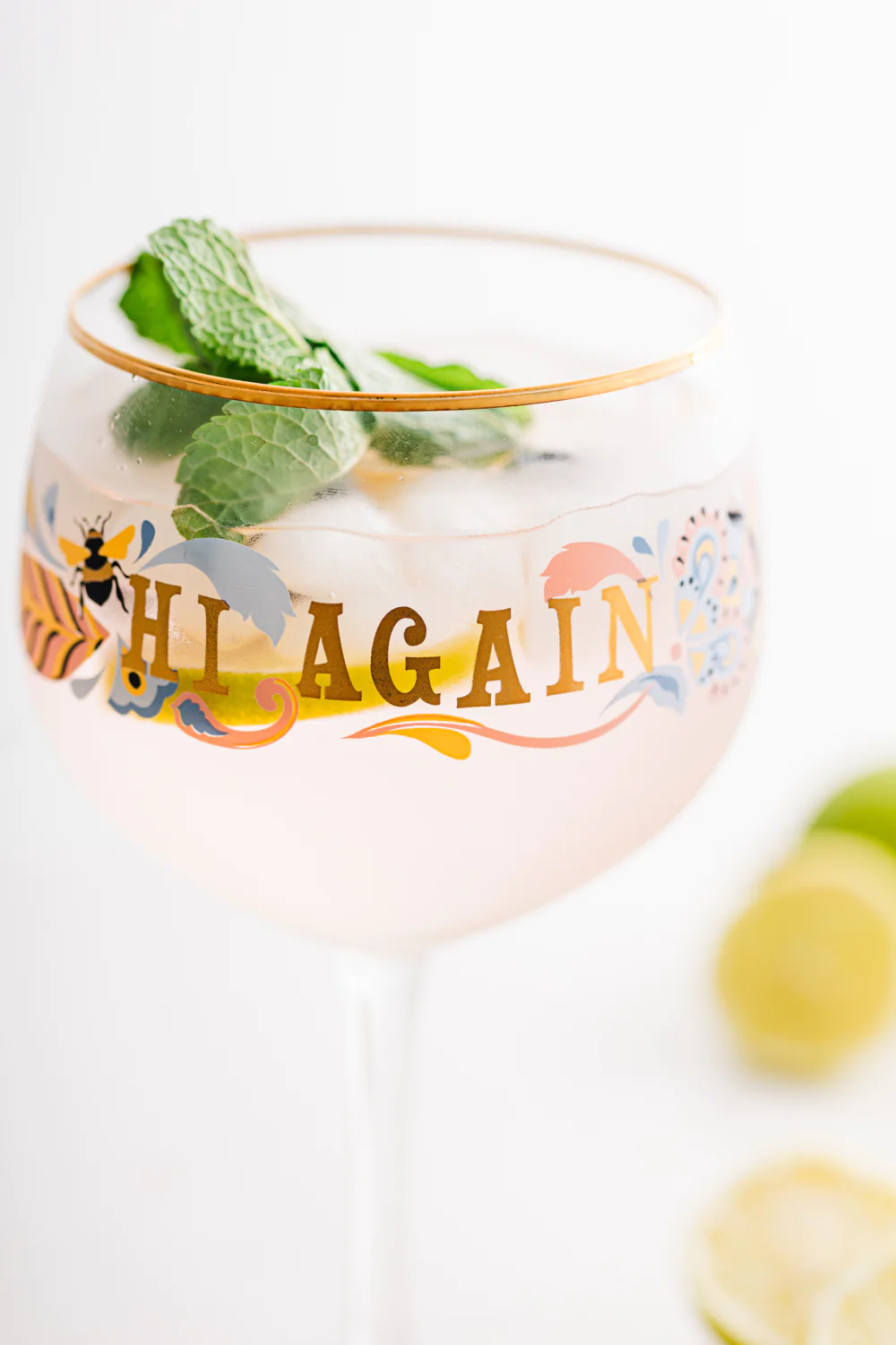 Yvonne Ellen Slogan Gin Glass