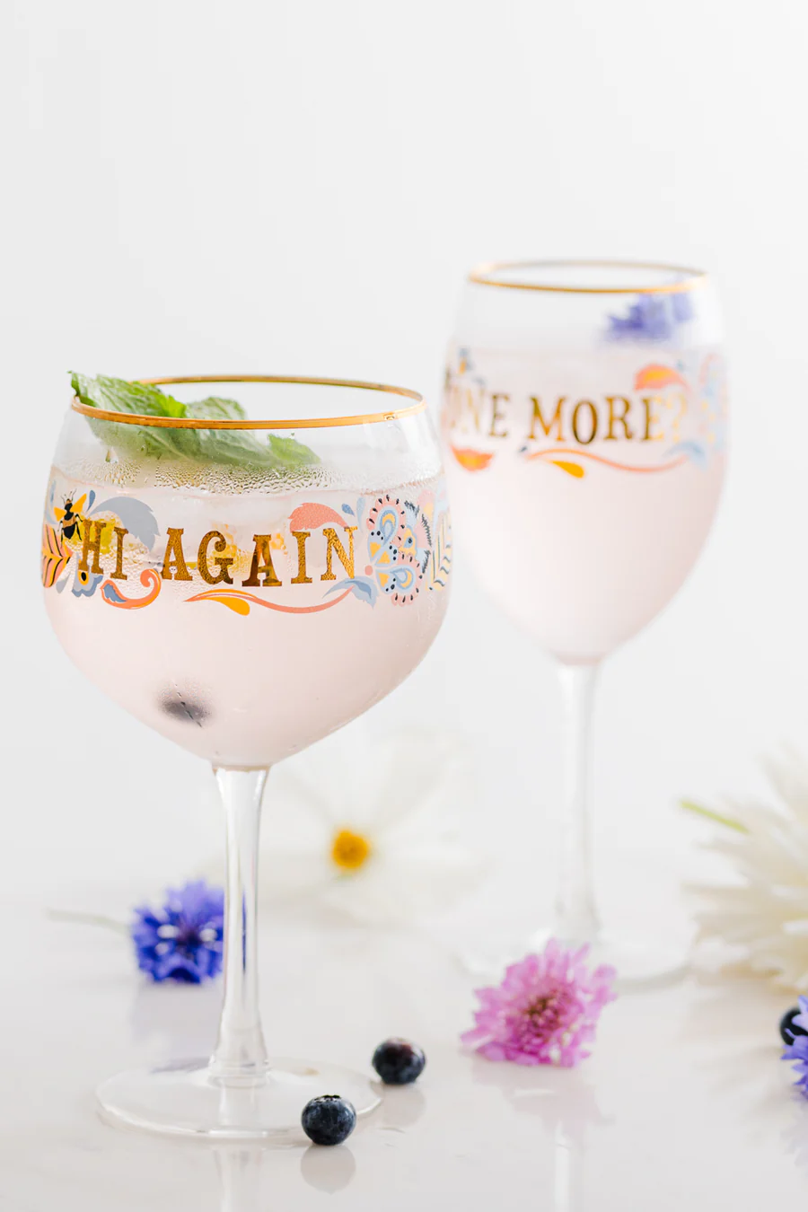 Yvonne Ellen Slogan Gin Glass