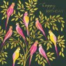 Sara Miller Happy Birthday Card - Birds In Crowns