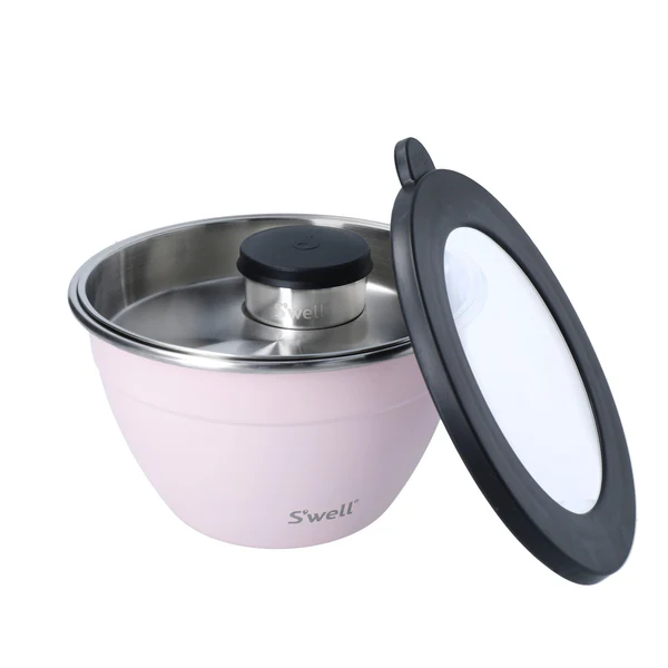 S'well Pink Topaz 1.9L Salad Bowl Set