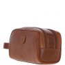 Ashwood Men’s Dual Zip Leather Washbag – Honey