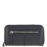 Ashwood 8 Card Zip Large Leather Purse - Black