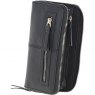 Ashwood 8 Card Zip Large Leather Purse - Black