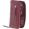 Ashwood 8 Card Zip Large Leather Purse - Wine