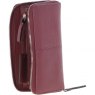 Ashwood 8 Card Zip Large Leather Purse - Wine