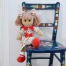 Powell Craft Rag Doll with Printed Dress & Petal Collar