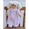 Powell Craft Rag Doll with Pink Polka Dot Flower Dress