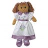 Powell Craft Rag Doll with Lavender Embroidered Dress