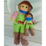 Powell Craft Rag Doll with Farmyard Outfit