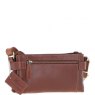 Ashwood Leather Two Section Zip Top Leather Crossbody Bag - Chestnut