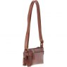 Ashwood Leather Two Section Zip Top Leather Crossbody Bag - Chestnut