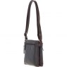 Ashwood Two Section Zip Top Leather Crossbody Bag Brown