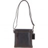 Ashwood Two Section Zip Top Leather Crossbody Bag Brown