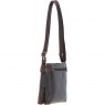 Ashwood Two Section Zip Top Leather Crossbody Bag Brown