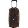 Ashwood Leather Wheeled Weekend Travel Holdall Oily Brown Adrian