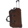 Ashwood Leather Wheeled Weekend Travel Holdall Oily Brown Adrian