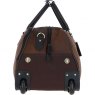 Ashwood Leather Wheeled Weekend Travel Holdall Oily Brown Adrian