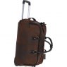 Ashwood Leather Wheeled Weekend Travel Holdall Oily Brown Adrian