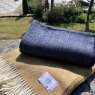 Portmeirion Piazza Herringbone Merino Wool Throw - Navy