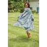 Powder Tropical Toile Kimono Gown - Denim & Petal