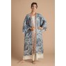Powder Tropical Toile Kimono Gown - Denim & Petal