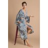Powder Tropical Toile Kimono Gown - Denim & Petal