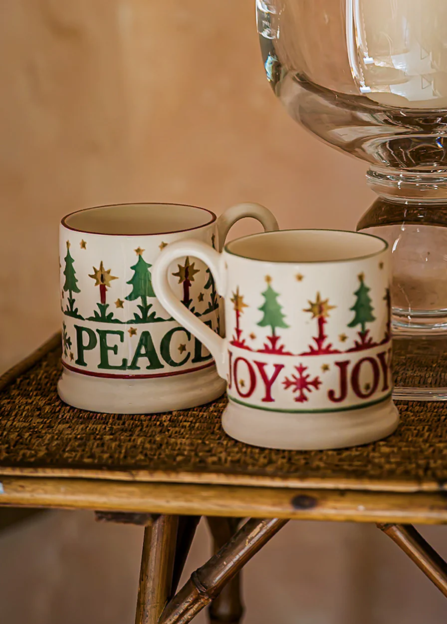 Emma Bridgewater Emma Bridgewater Christmas Joy Set of 2 1/2 Pint Mugs Boxed
