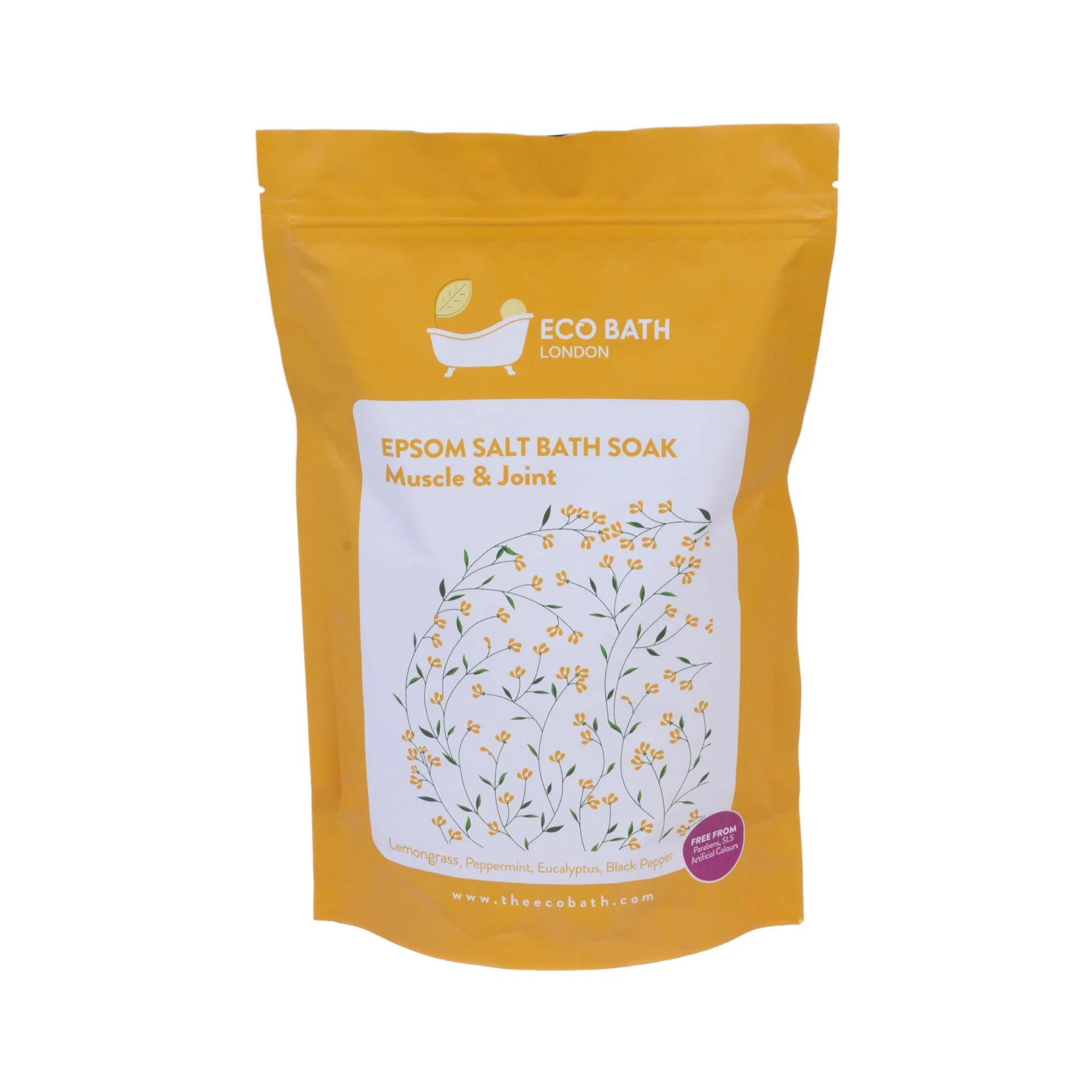 Eco Bath Muscle & Joint Epsom Salt Bath Soak Pouch 1000g