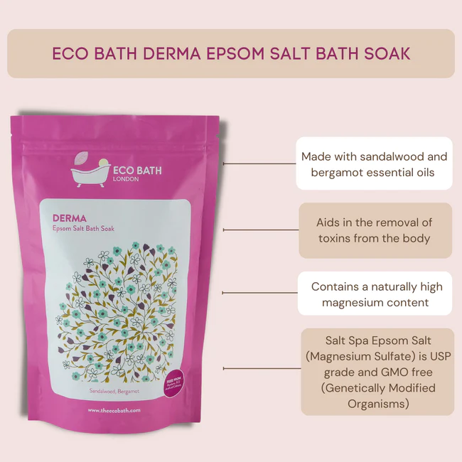 Eco Bath Derma Epsom Salt Bath Soak Pouch 1000g