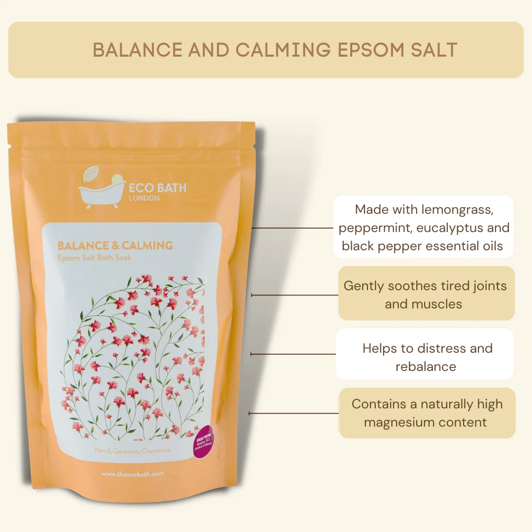 Eco Bath Balance & Calming Epsom Salt Bath Soak Pouch 1000g