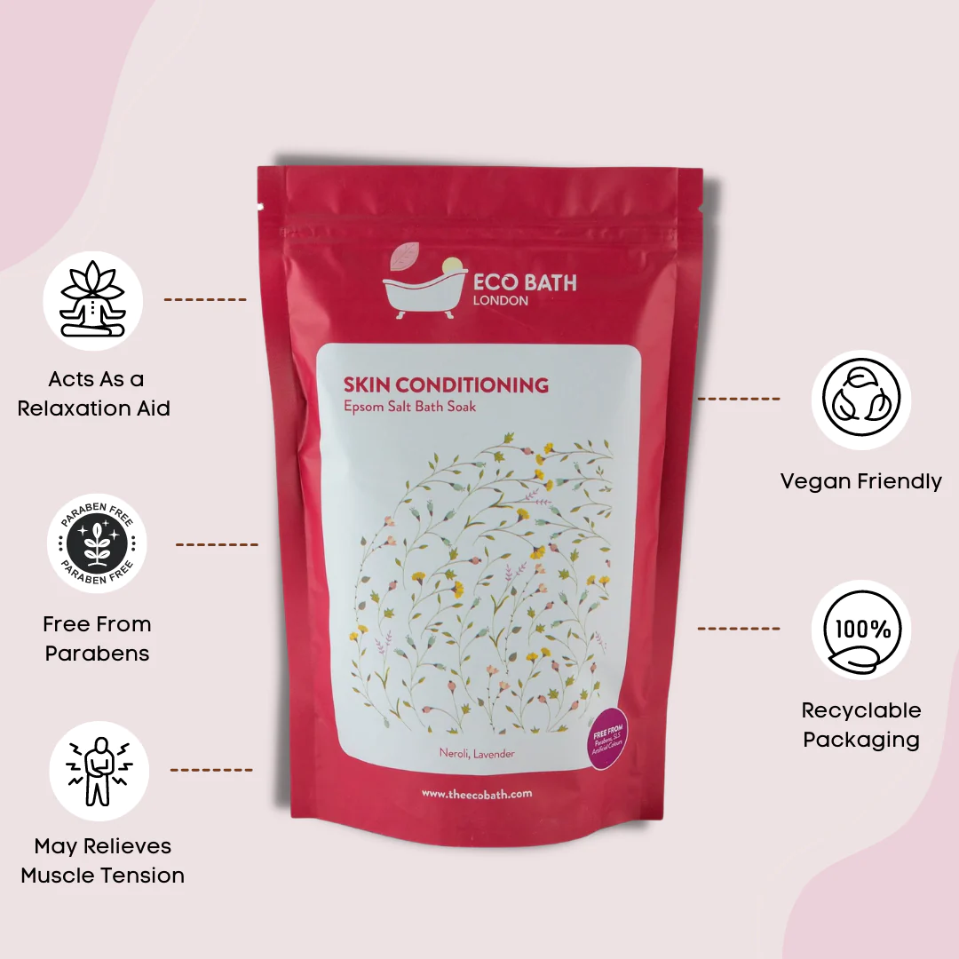 Eco Bath Skin Conditioning Epsom Salt Bath Soak Pouch 1000g