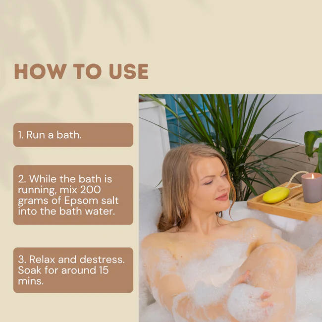 Eco Bath Plain Epsom Salt Bath Soak Tube 250g