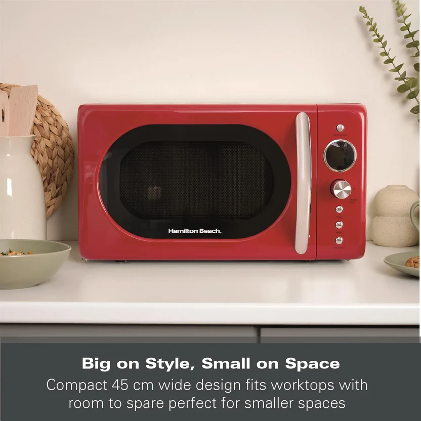 Hamilton Beach Retro Microwave - Red 20L