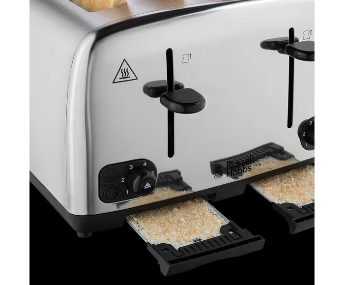 Russell Hobbs Adventure Stainless Steel 4 Slice Toaster