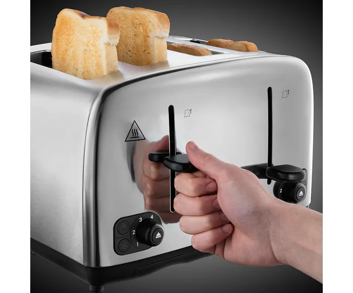 Russell Hobbs Adventure Stainless Steel 4 Slice Toaster