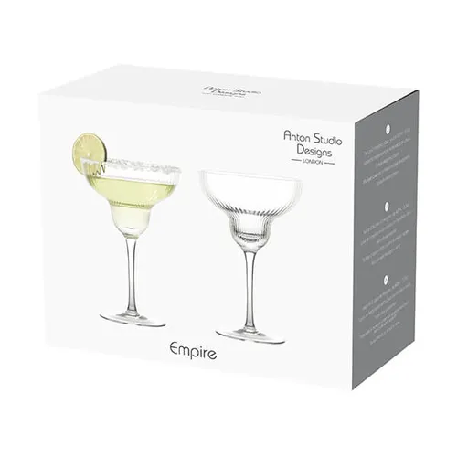Anton Studio Designs Empire Set Of 2 Margarita Glasses