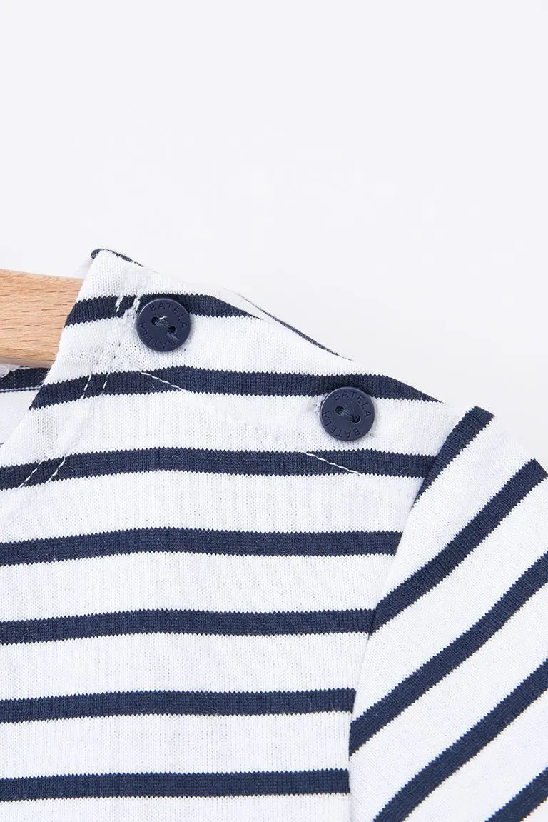 Batela Short Sleeve Navy Striped T-Shirt