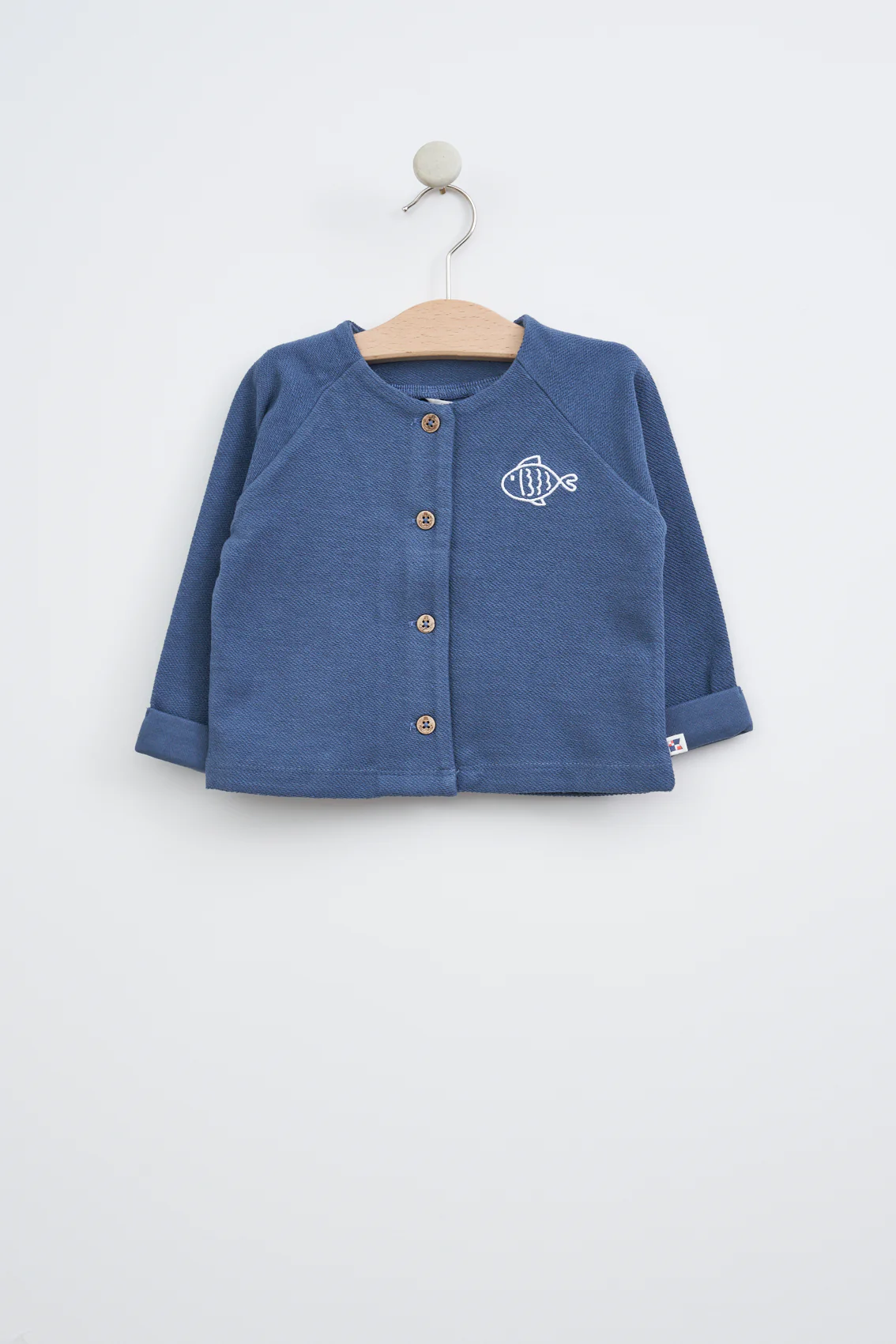 Batela Terry Cotton Cardigan - Blue