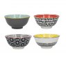KitchenCraft Bowls Set of 4 - Monochrome