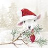 IHR Napkins Christmas Sheep Cream