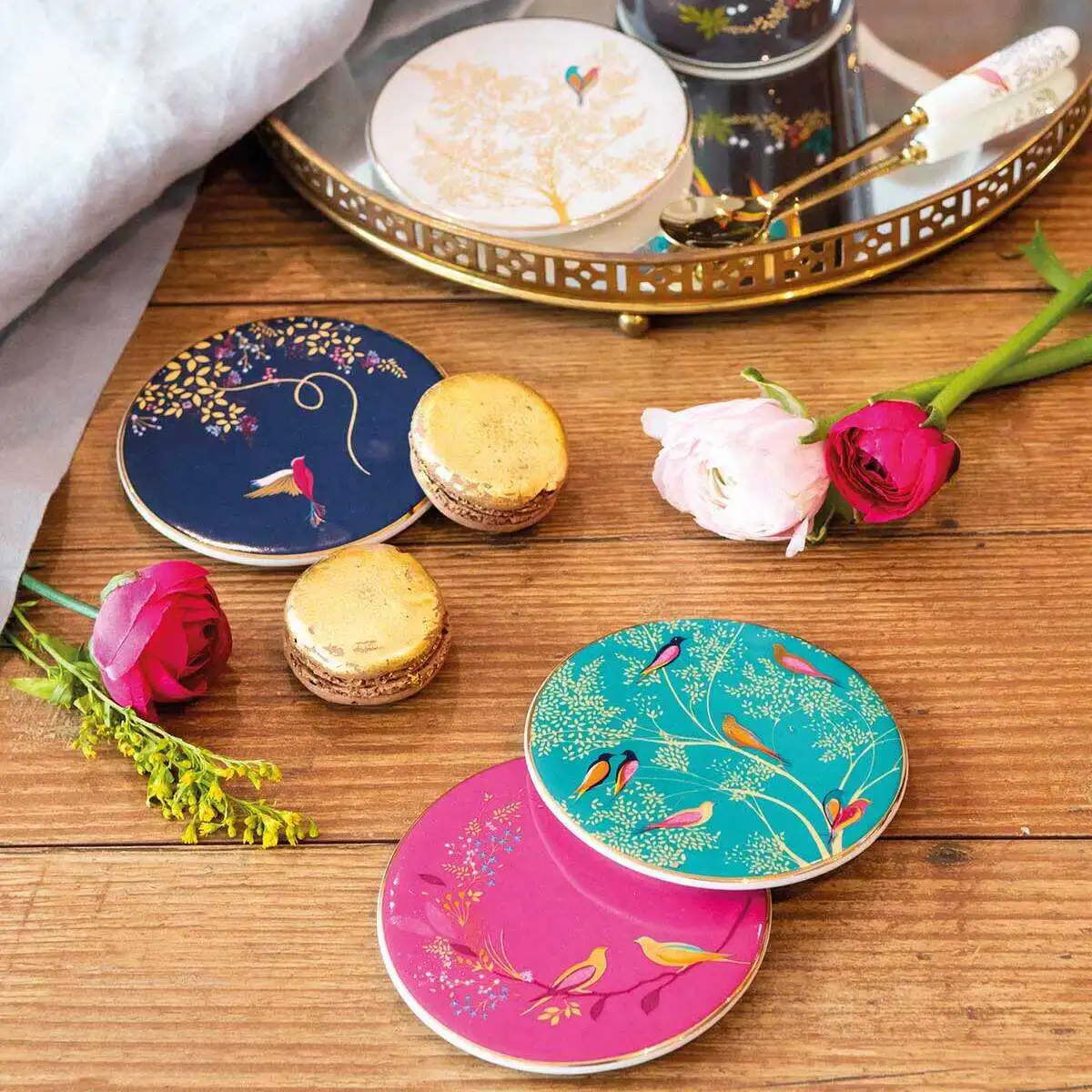 Sara Miller Chelsea Set of 4 Ceramic Coasters