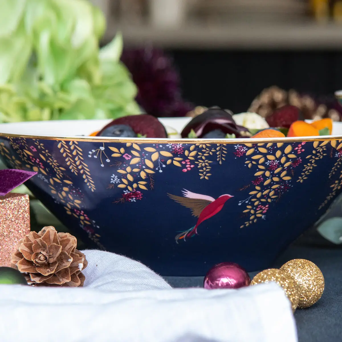 Sara Miller Chelsea Medium Salad Bowl - Navy