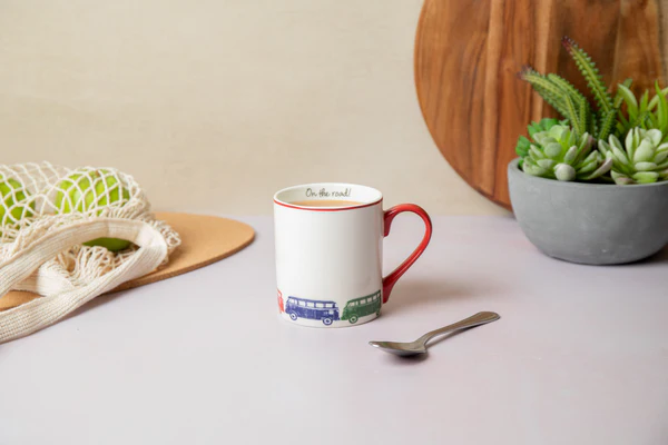 Mikasa Mikasa Camper Van Straight-Sided Porcelain Mug, 280ml