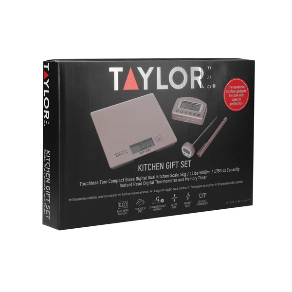 Taylor Pro 3-Piece Rose Gold Kitchen Measuring Set in Gift Box