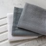 KitchenCraft Cotton Waffle Tea Towels Set of 3 - Greys
